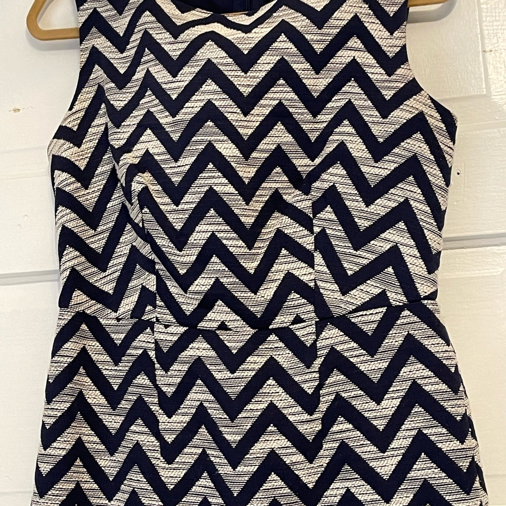 Limited zig zag blue and white semi formal dress